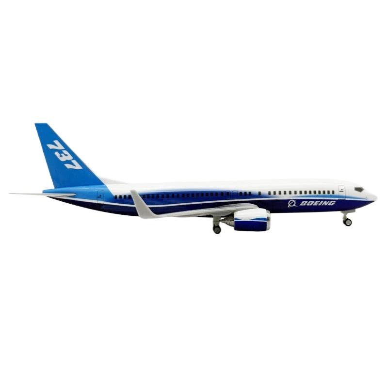 

Модели самолетов в масштабе 1/200, 30 см, смола, B737, игрушечный самолет, детские игрушки, миниатюрный самолет, коллекционный самолет, рождественские подарки синий/белый