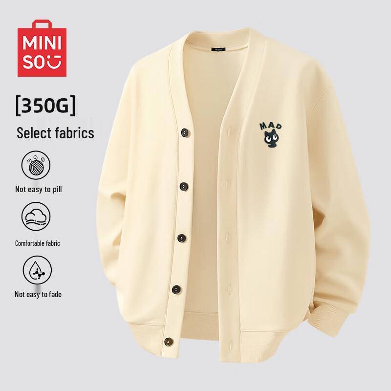 

MINISO Мужской кардиган-свитшот с V-образным вырезом свободного кроя XL