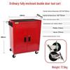 Movable Three-Layer Hand Cart: Multi-functional Auto Repair & Household Tool Box with Cabinet Door