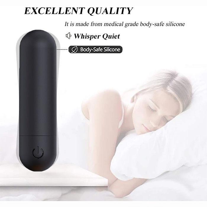 10-Speed Mini Bullet Vibrator Rechargeable Wireless Vibrating Anal Bullet Clitoral Stimulator Dildo Adult Sex Toys for Women