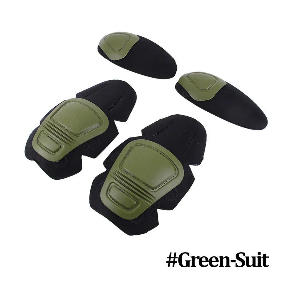 1Pair Tactical Protective Knee Elbow Pads Outdoor Camouflage Suit Gear Hunting Insert Type Soft Pad for Military Combat Use