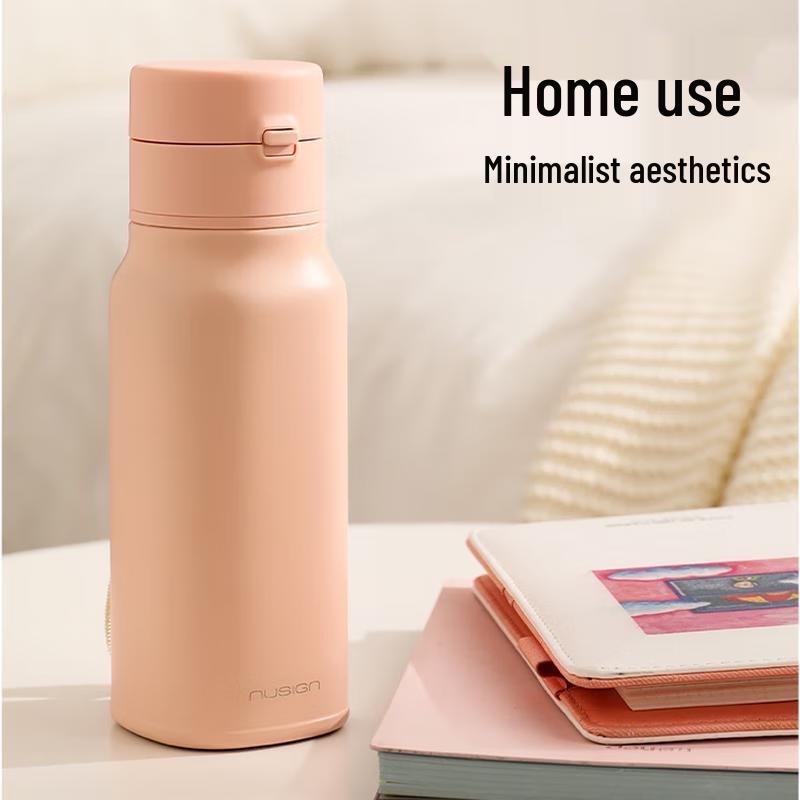 Deli Niusai 380ml 316 Stainless Steel Pop-Up Lid Thermos