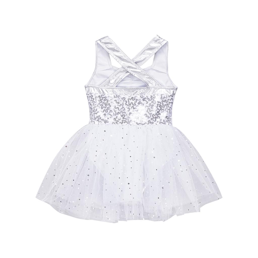 Dziewczęce błyszczące cekiny baletowe sukienki do tańca gimnastyka łyżwiarstwo figurowe kostiumy do tańca występy liryczne stroje taneczne