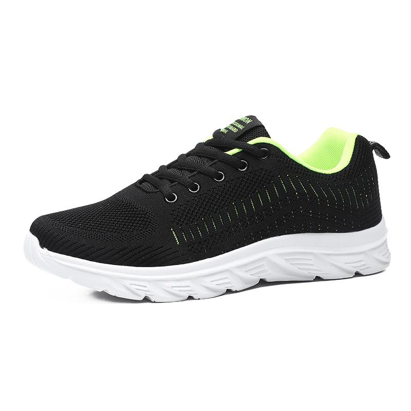 Popular foreign trade sports casual shoes men's large size breathable mesh fly-woven running shoes travel men's shoes spot