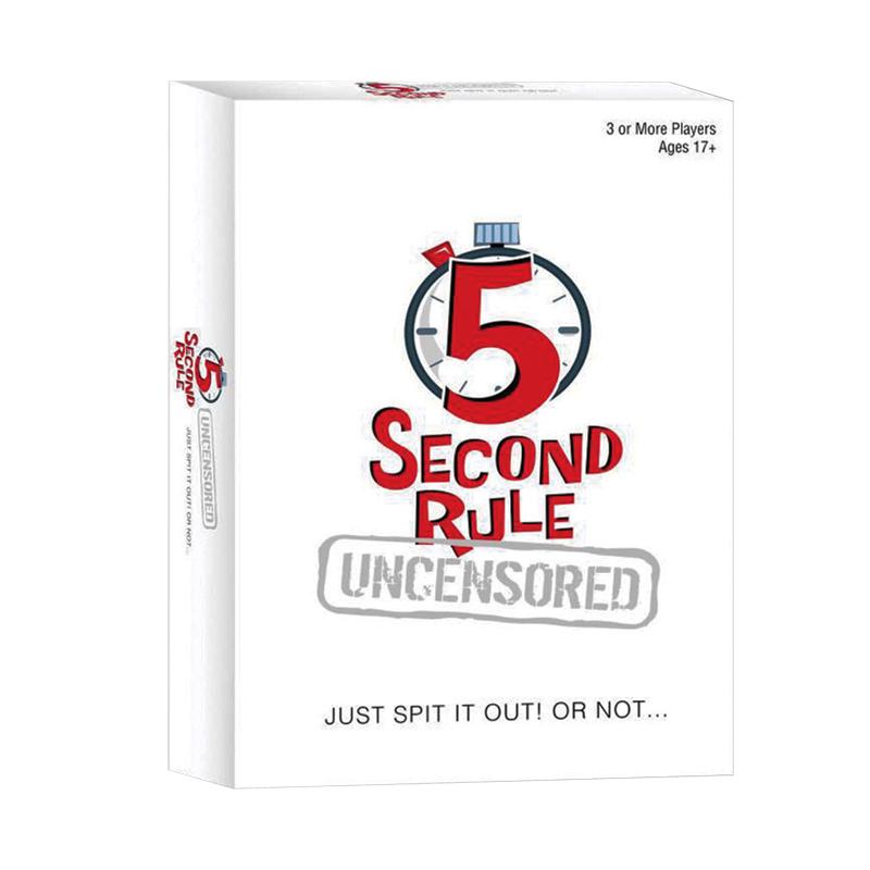 5 SECOND RULE UNCENSORED Fun Fast Paced Card Game for Adults and Teens 17+ Perfect for Friends Game Night