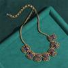 Antique Natural Stone Gold Color Purple Square Necklace for Women Vintage Jewelry Accessories Carving Luxury Girl Item Wedding
