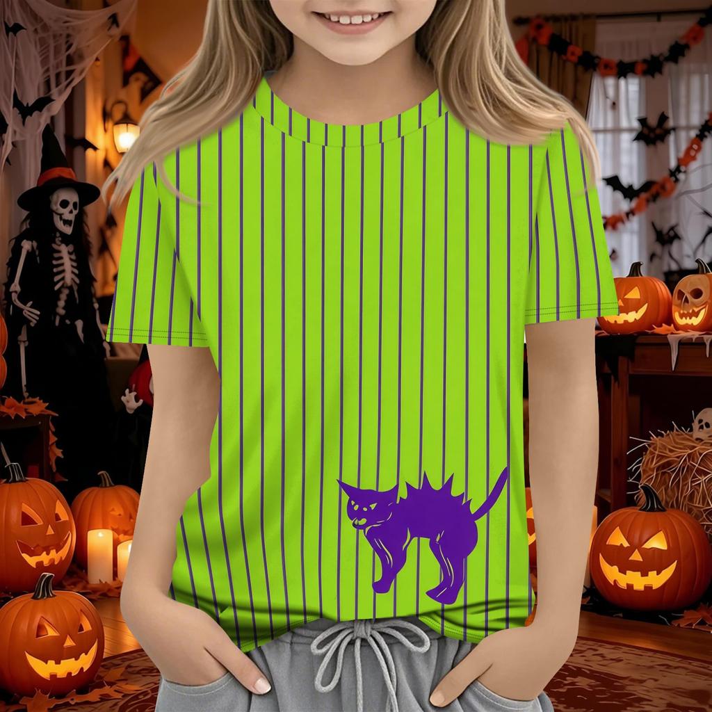 Kids Halloween Short Sleeve T-Shirt for Boys and Girls