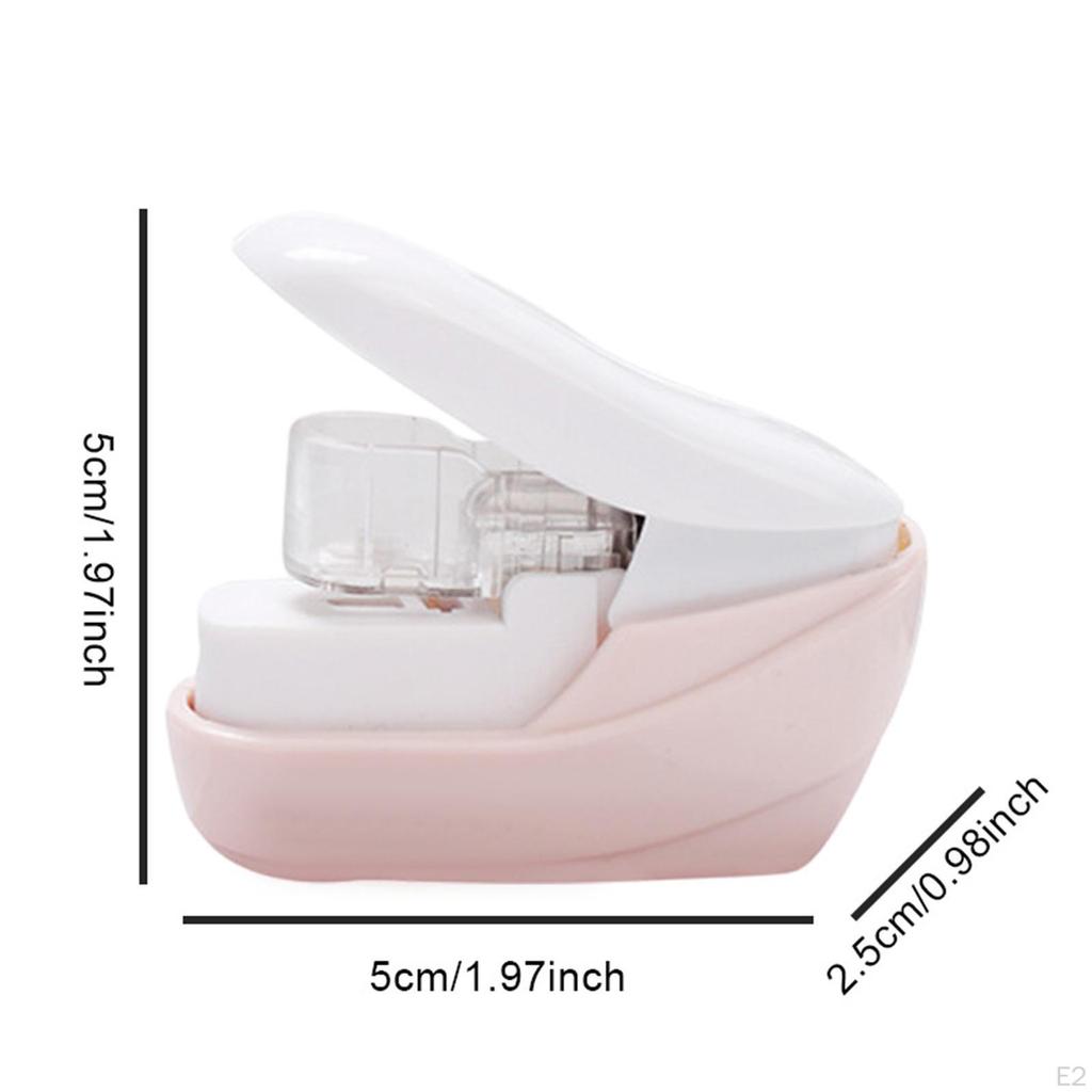 Cartoon Needleless Staplers for Easy Storage And Transport Small Office Tools Classroom