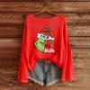 Women's Fashion Long Sleeve Christmas Snowman Snowflake Print Jacket Cardigan