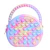 Silicone Children's Bag, Pinch Le Silicone Wallet, Girl's Semi-circular, Cartoon Handheld Zero Wallet Bubble Le Bag