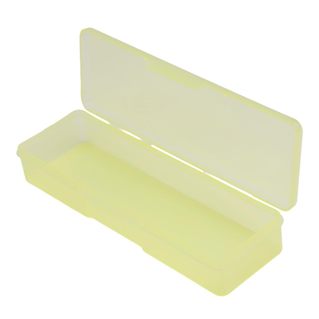 18.8*7*3cm Nails Storage Box Pink Plastic Case White
