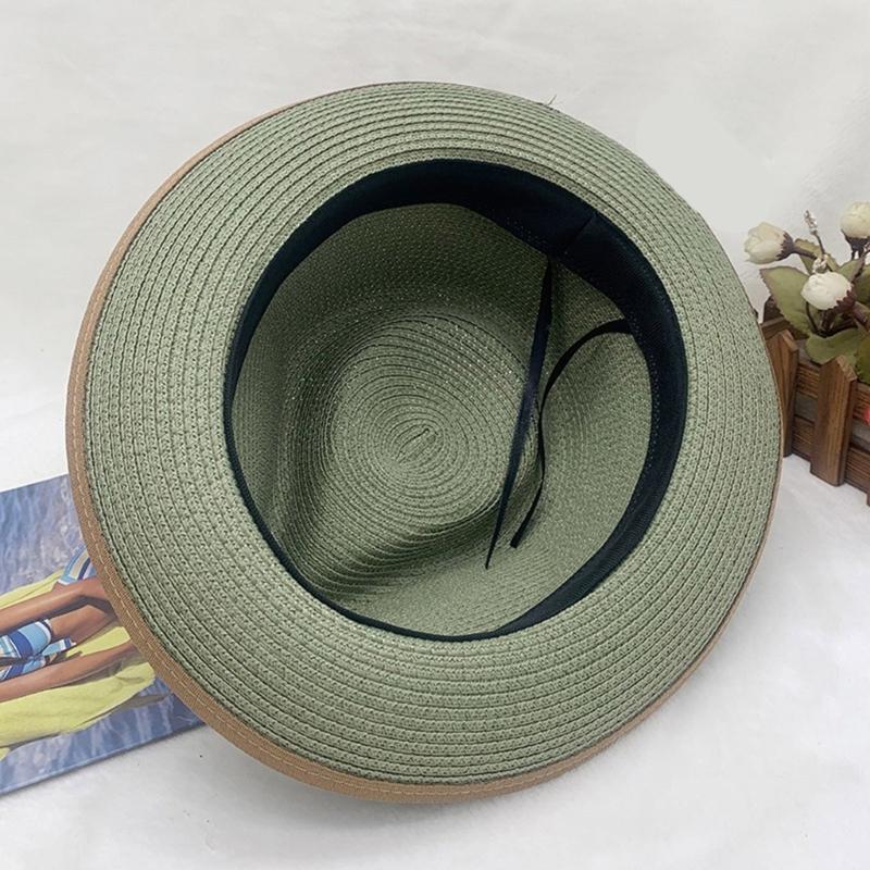 Adjustable Breathable Paper Braid Summer Dress Hat With Rolled Brims Bows Detail Colorful Party Hat for Women and Girls