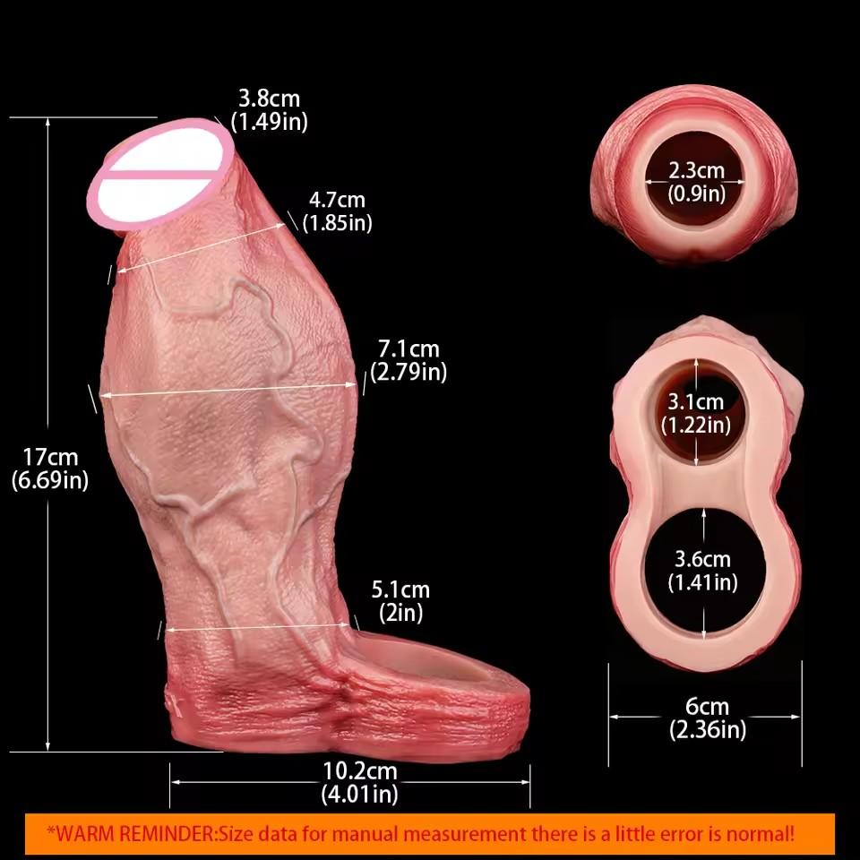 Gerçekçi Penis Kılıfı Boyut S M L XL Silikon Açık Uçlu Sik Kılıfı Yüzük Gerçekçi Oyuk Dildo Seks Oyuncağı Sik Büyütme