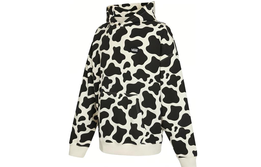 Vans Sweatshirts Unisex Black/Ivory White Hooded Moderate VN0A7TODYD1