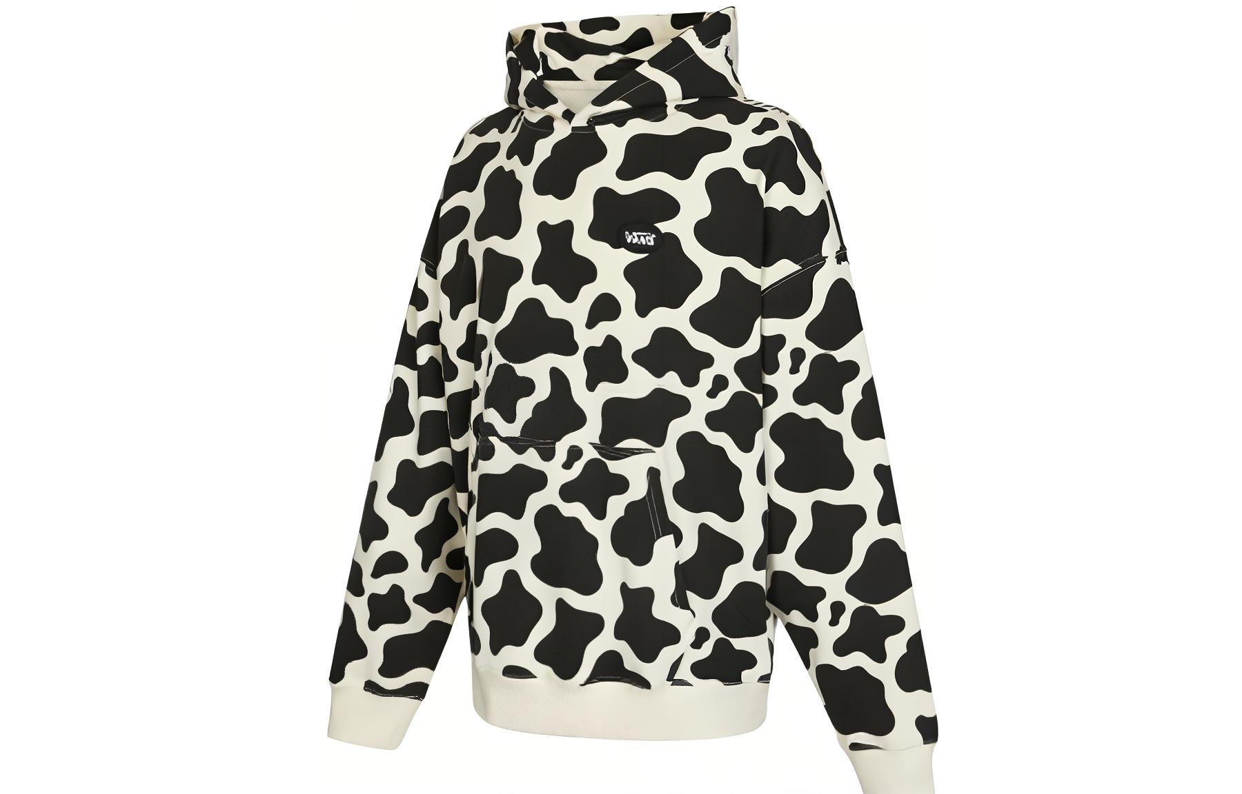 Vans Sweatshirts Unisex Black/Ivory White Hooded Moderate VN0A7TODYD1 L