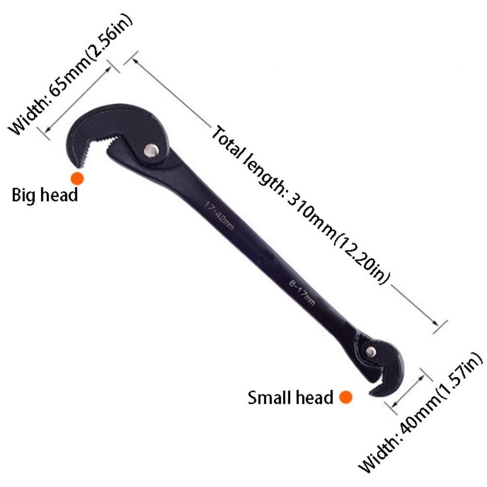 Industrial Grade Multifunctional Tool Continuous Teeth Basin Wrench Adjustable Wrench Repair