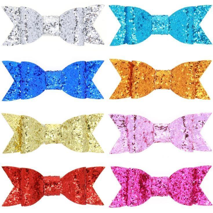 Buy Sequin Cheer Bows Elastic Bands Boutique Girls Ribbon Cheer Bowknot