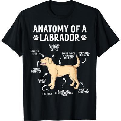 Anatomia Labradora Retrievera Zabawna Koszulka dla Miłośnika Psów Rasy Labrador
