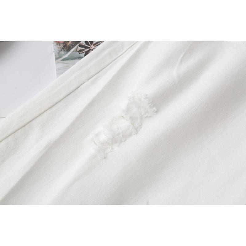 Plus Size Jeans Shorts Pants Women Oversize Loose Casual Cotton Denim Elastic Casual Pants Fashion Hole