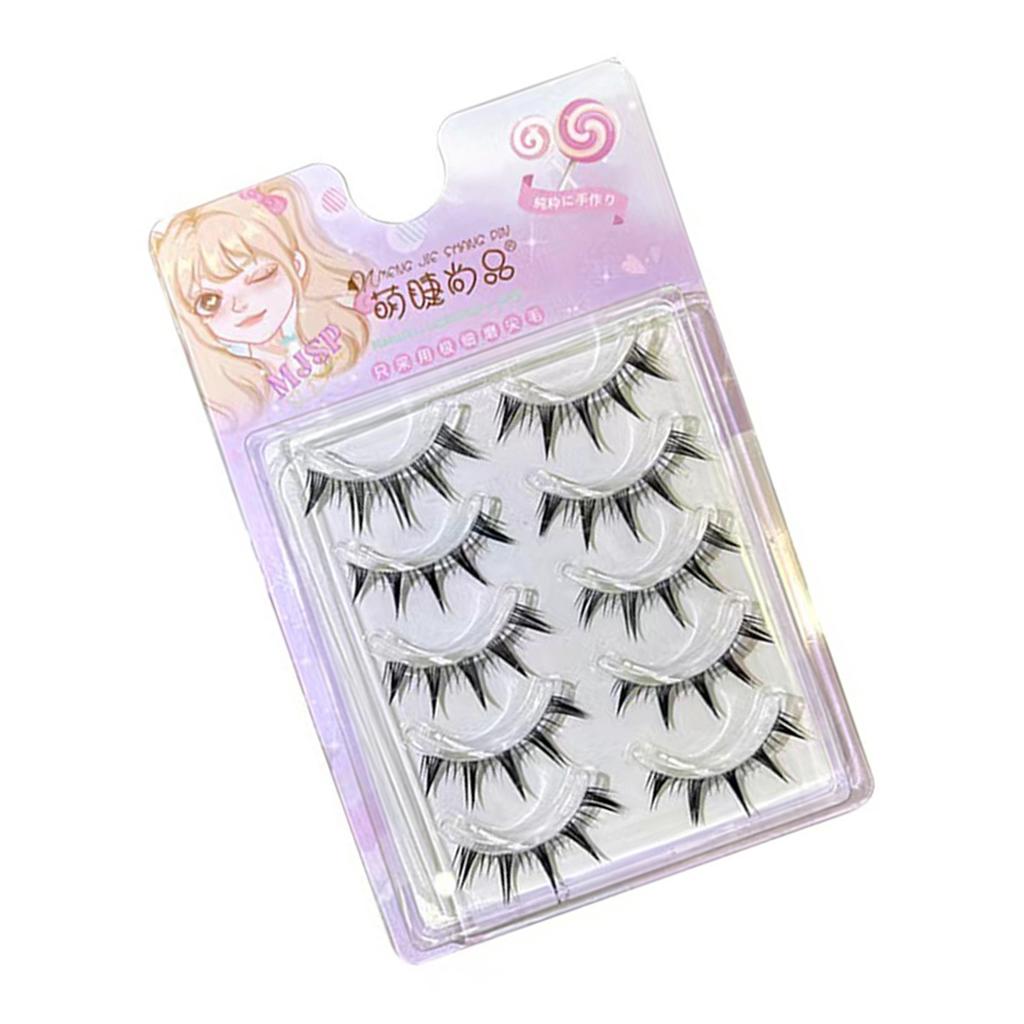 Natural Simulation False Eyelashes 3D Effect Curling Fluffy Soft Eyelashes for DIY Makeup Use Beauty Salon