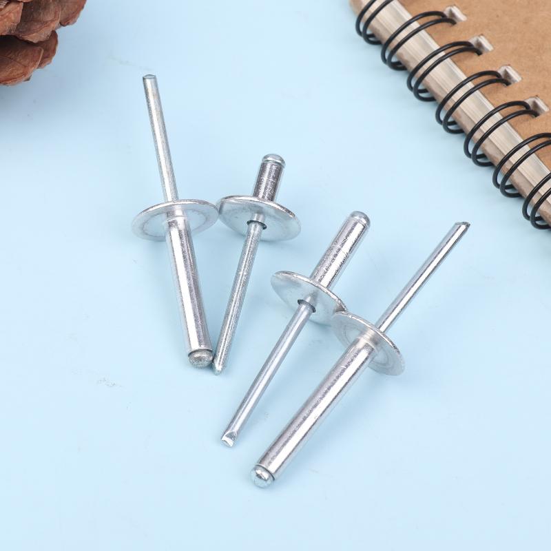30 Pcs Large Flange Blind Rivets, Aluminum Rivets Assortment Kit Blind Rivets, Round Head Rivets