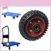 Wind Fire 5inch Heavy Duty Rubber Casters With Dual Ball Bearings For Industrial Hand Trucks