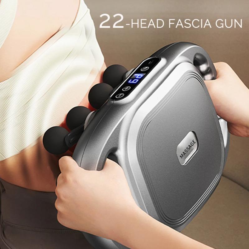2026 New 22-Head Fascia Gun High-Frequency Vibration Body Massage Gun for Back Waist, Neck and Shoulder Muscle - JAIYORL Professional Gr