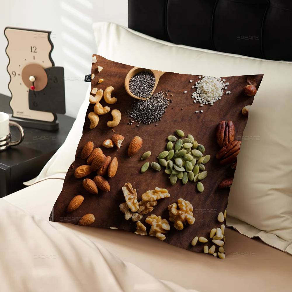 Grains Spices Peppers Cushion Cover Polyester Sofa Cushions Decorative Throw Pillows Home Decoration Pillowcover