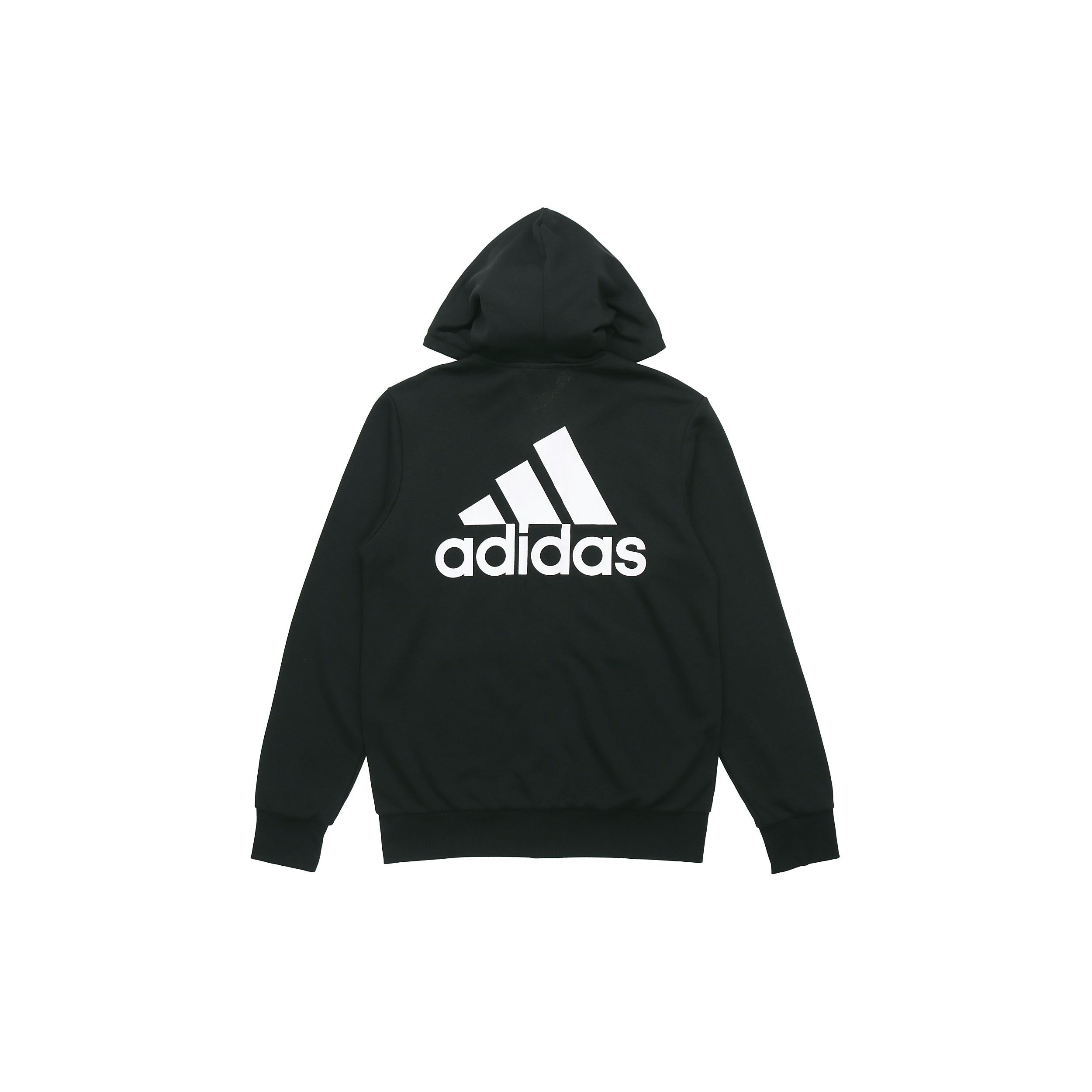 adidas Logo hooded Zipper Athleisure Casual Sports Knit Jacket Black Men s GK9044 S