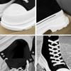 Brand Men Canvas Shoes High-Top Platform Casual Shoes Men Sneakers Designer High Quality Ankle Boots Breathable Men Tennis Shoes