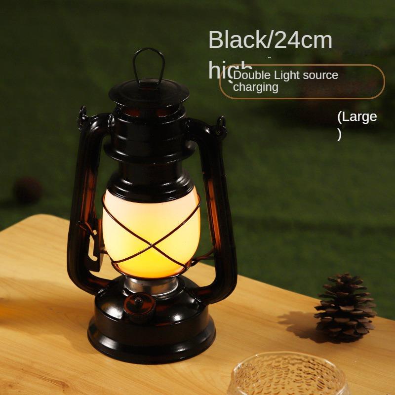 Rechargeable Retro Kerosene Lamp LED Retro Outdoor Camping Lamp Camping Lamp Camp Horse Lantern Portable Lamp
