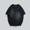 Mens Short-sleeved Summer Thin Comfortable Fit Round Neck Top Embroidered Leisure Top