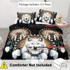 3pcs Soft Comfortable Wolf Duvet Cover Sets King Western Tribe Wolf Bedding Set Animal Print Duvet Cover Sets for Bedroom