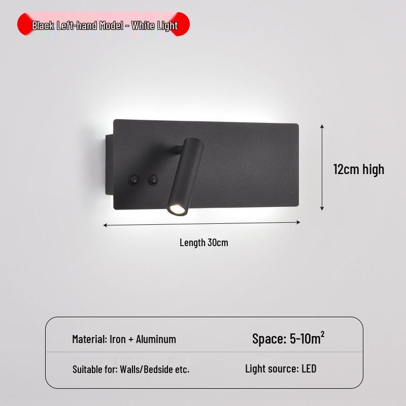 USB Wall Lamp: Modern LED Bedside Reading Light for Living Room, Guest Room, or Hotel
