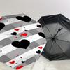 1PC Heart Love Automatic Open/Close Umbrella Compact Folding Umbrella with 8-Rib Shaft Lightweight Esign, Highquality Fabric1182A