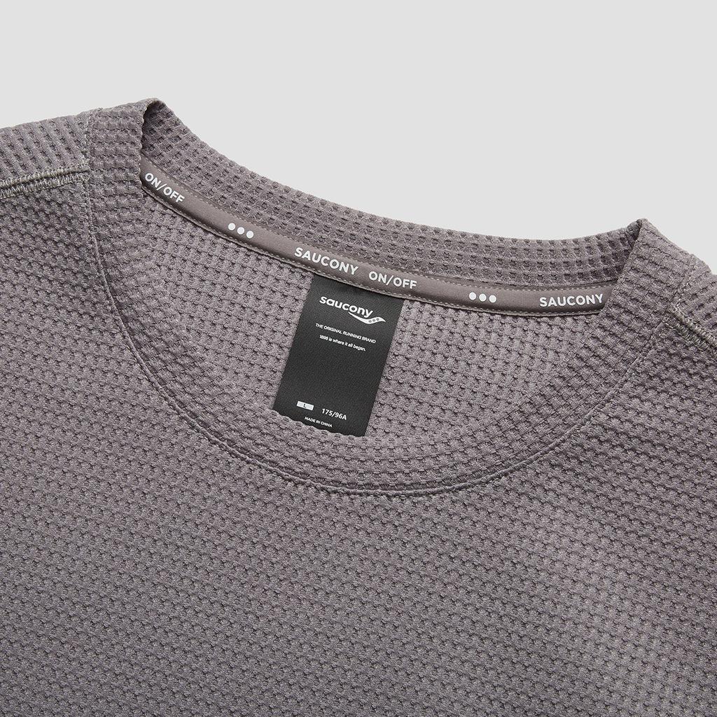 Saucony FW25 Skin-Friendly Comfortable Crew Neck Pullover Long Sleeve T-Shirt Men tops SA2269SW12L-GR205