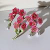 Ethnic Style Cheongsam Brooch: Pink Floral Forget-Me-Not Corsage - Perfect Valentine's Gift