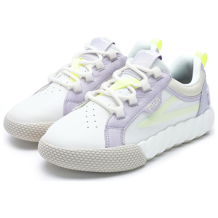 FILA Campo Comfortable Simple Shock Absorption Wear-Resistant Low-Top Sneakers Women sneakers White Purple F12W423208FSL