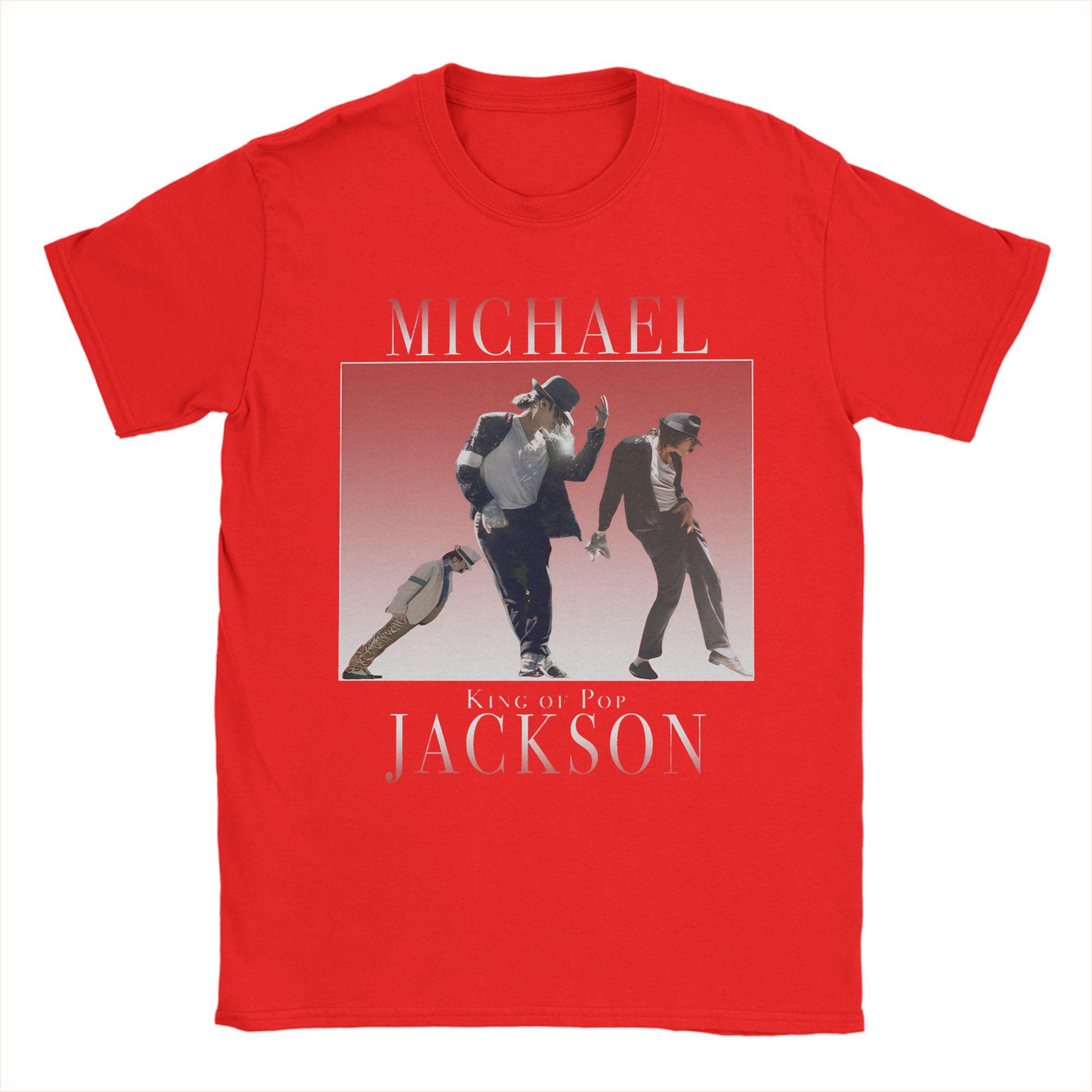 

Мужская футболка Michael Jackson Король Поп-музыки 100% Хлопок Топы Крутые Футболки с Коротким Рукавом с Круглым Вырезом Новое Поступление Футболка S