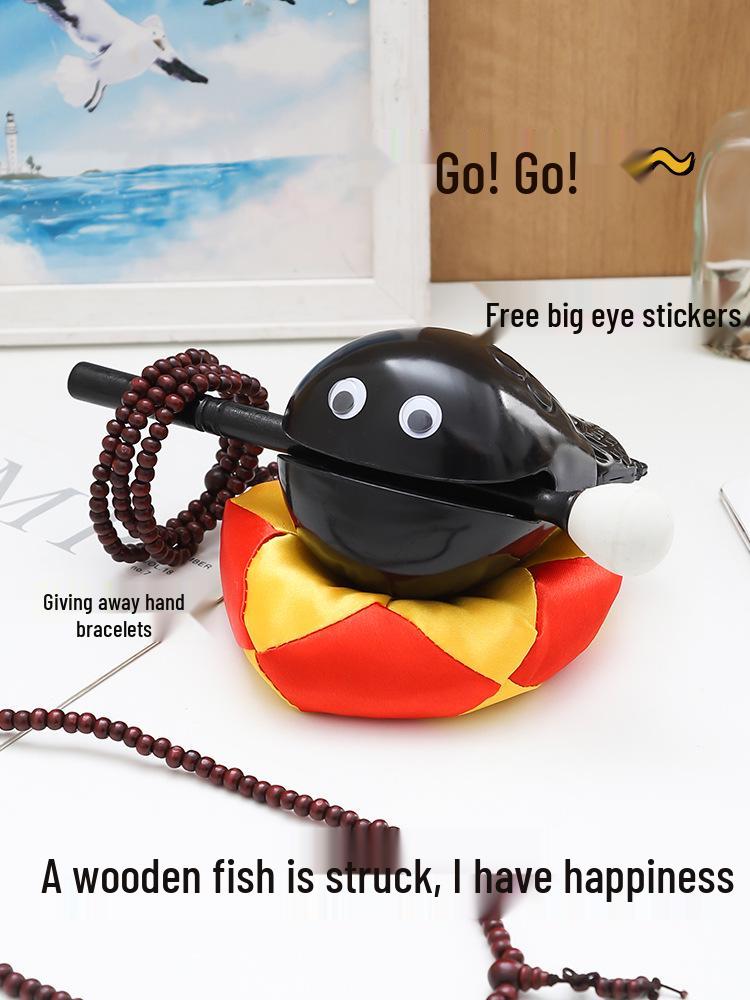 

** Exclusive Mini Wooden Fish Stress Relief Percussion Ornament for Mindfulness **