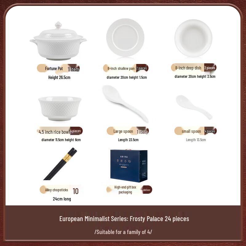 Maud Lanca Frost Palace Jingdezhen Ceramic Dinnerware Set