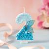 Creative Cartoon Blue Gradient Mermaid Tail Numbers Children's Birthday Candles Cake Party Decorations 1st Birthday