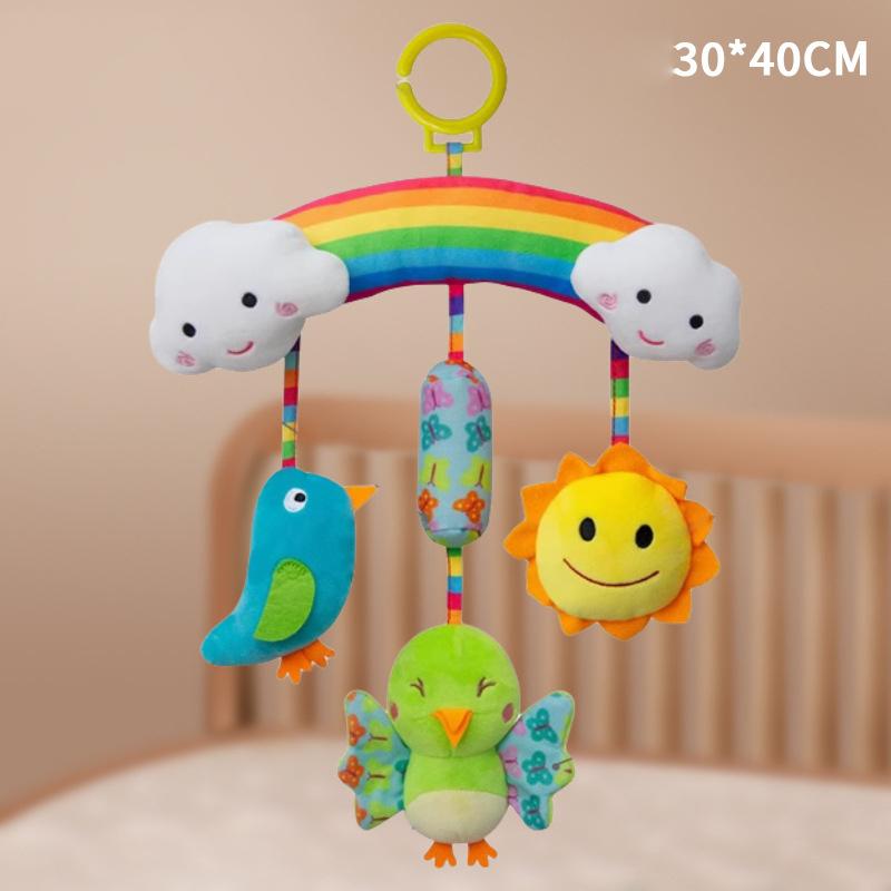 Baby Wind Chime Trolley Hanging Accessory Rattle Toy Bed Bell Safety Seat Hanging Accessories for Infants 0-1 Year Old
