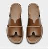 2024 Summer Trendy Plus Size Men's Genuine Leather Flip-Flops: Casual Beach Sandals in Sizes 45-47