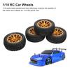 4Pcs 1Celsius10 Scale RC Car Wheels and Tires Aluminium Alloy Wheel   Rubb  Tires for 1Celsius10 Remote Control Car