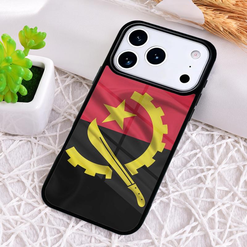 Angola flag Phone Case for iPhone 17 Air 16 15 11 12 14 13 Pro Max Shockproof Cover