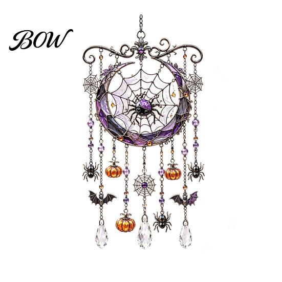 Autumn Garden Decorations for Yard Halloween Acrylic Wind Chime Pendant, Crystal Suncatcher Hanging Ornaments, Decorative Festive Party Supplies