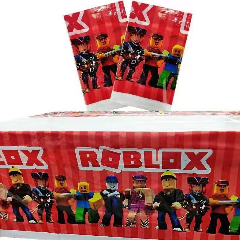 Roblox Sandbox Game Theme Birthday Party Decoration Set Latex Balloons Banner Cake Toppers Party Tableware For Kids Celebration