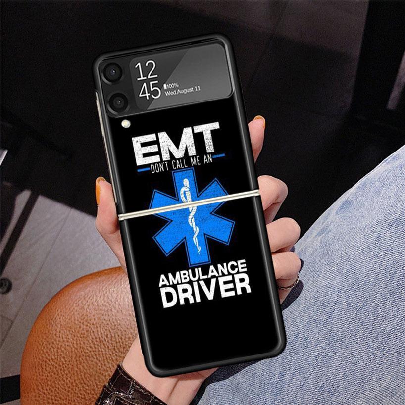 EMT EMS Medical Rescue Phone Case For Samsung Z Flip 7 6 5 4 3 Galaxy ZFlip7 ZFlip6 ZFlip5 ZFlip4 ZFlip3 5G Print Cover