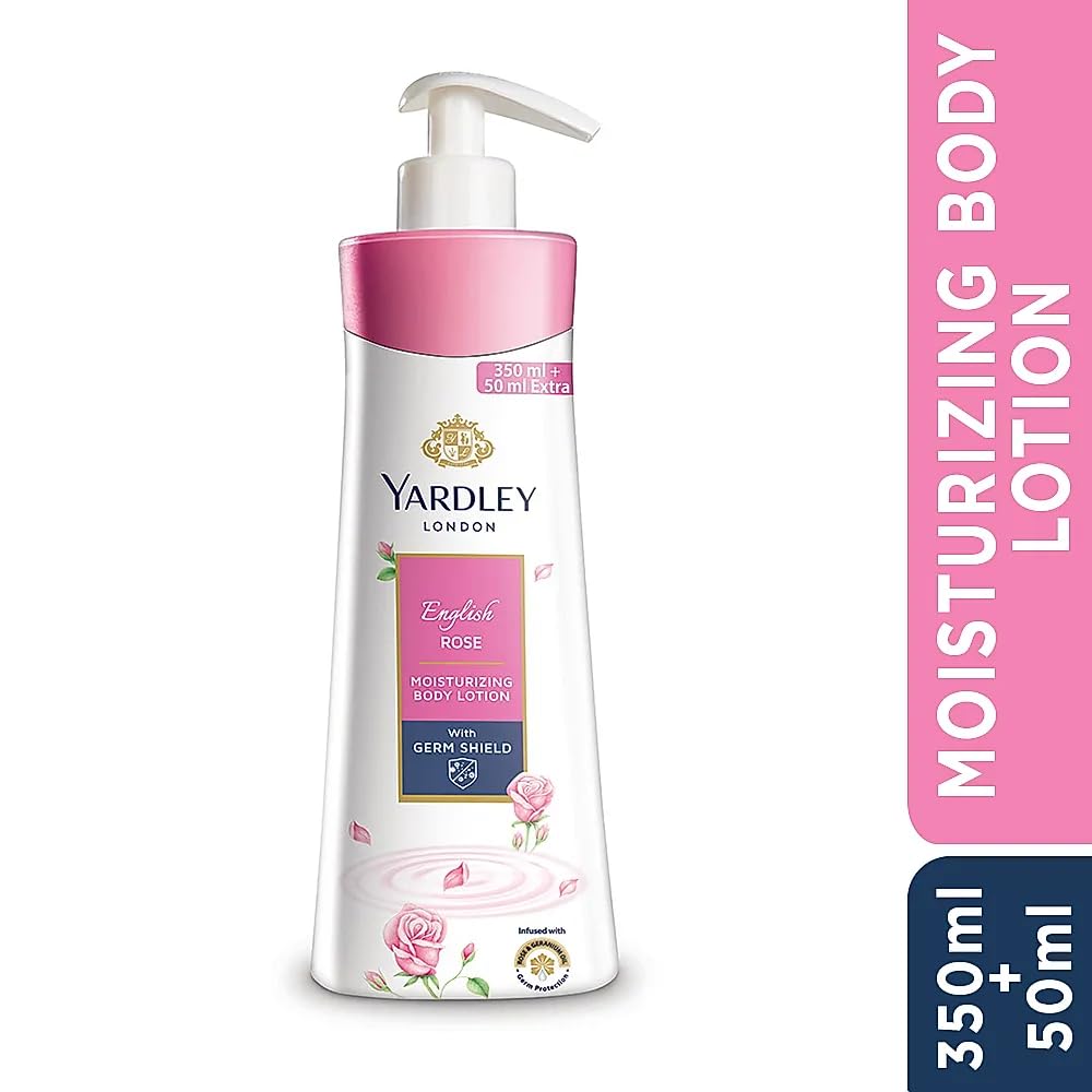 Yardley London English Rose Moisturising Hand And Body Lotion 350ml Pack With 50ml Free For Women